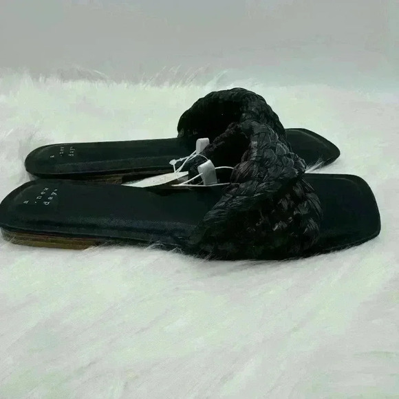 A New Day Nicolette Black Sandals Size 9.5 - Picture 7 of 8